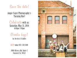 Angie Capri Photography’s Turning 1, Celebrate at our Anniversary Party!
