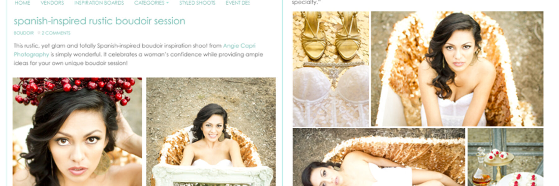 Featured | Spanish Inspired Rustic Boudoir Photographer | Burnett’s Boards