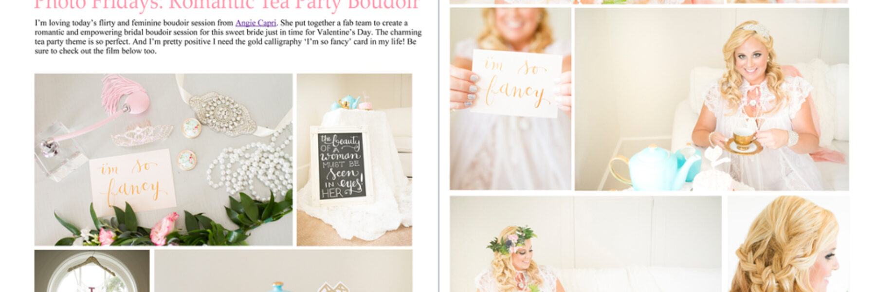 Featured | Romantic Tea Party Boudoir Photography | Glamour & Grace