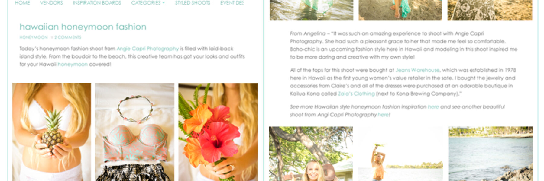 Featured | Hawaii Bohemian Boudoir Photographer | Burnett’s Boards