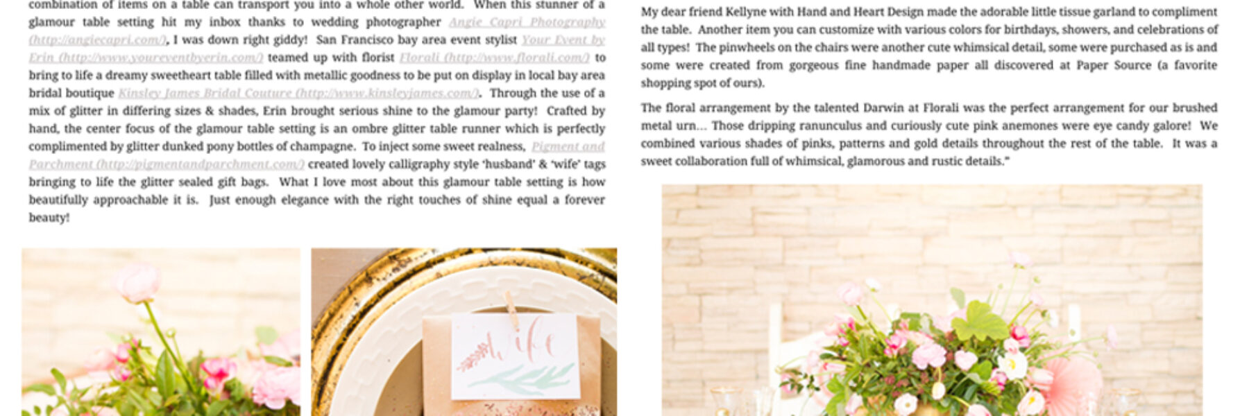 Featured | Dreamy Metallic Sweetheart Table | Wedding Design and Inspiration | Storyboard Wedding