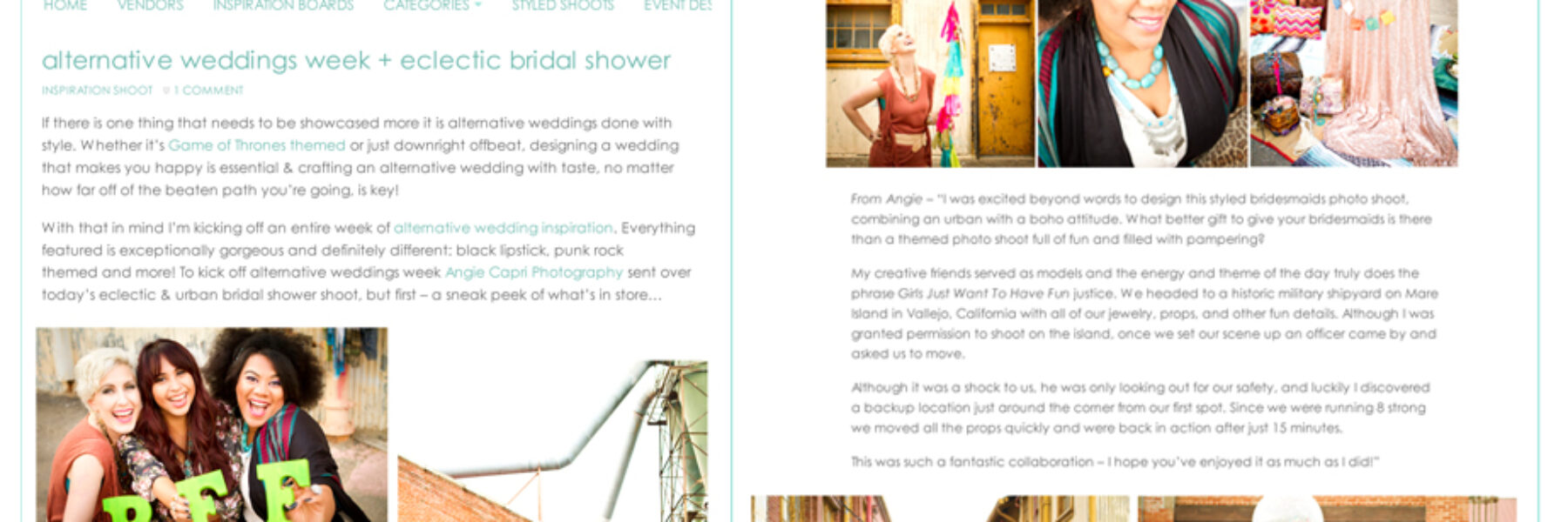 Featured | Urban Eclectic Bohemian Bridal Shower Photographer | Burnett’s Boards