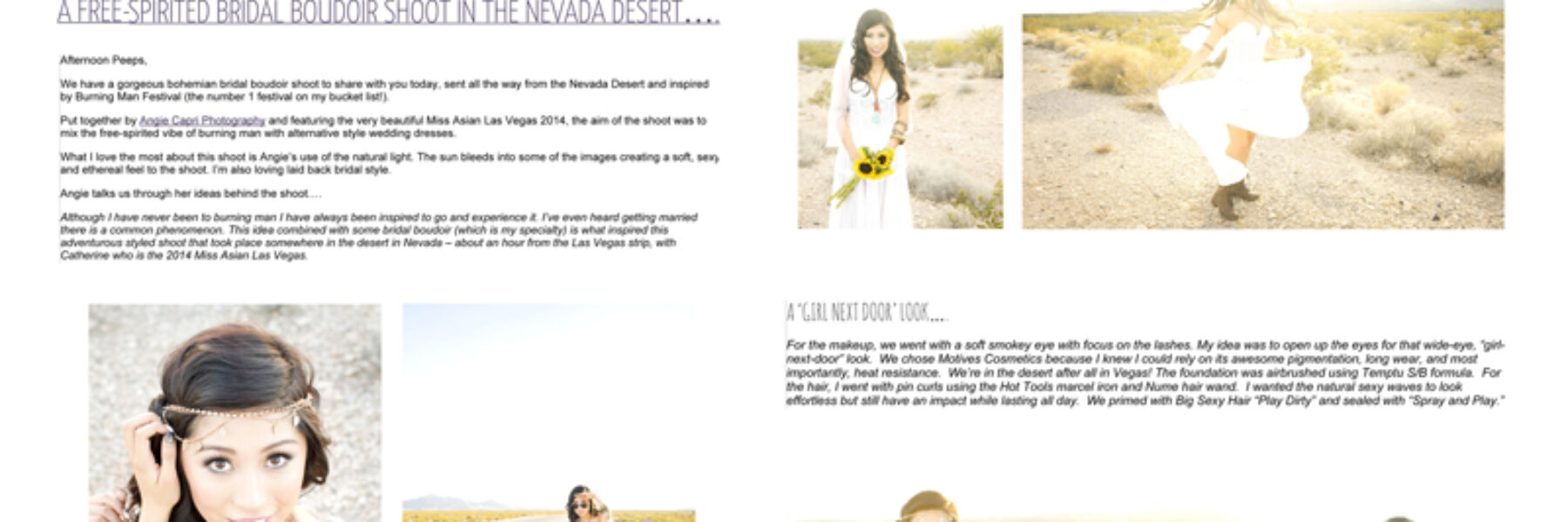 Featured | Nevada Desert Free Spirited Bridal Boudoir Photographer | Festival Brides
