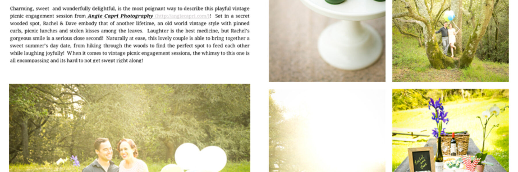 Featured | Sunshine Soaked Vintage Picnic Engagement Photographer | Storyboard Wedding